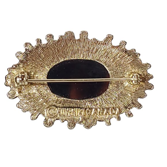 VINTAGE SARAH COVENTRY Brooch Gold Colored - Picture 3 of 3